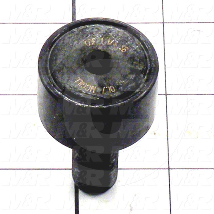 Track Rollers, ANSI, Crowned Type, 1.25" Roller Diameter, Heavy Stud Type, 0.75" Roller Width, 0.75" Stud Diameter, Needle Rolling Element, Hex Hole Mounting Type, Sealed Seal Type