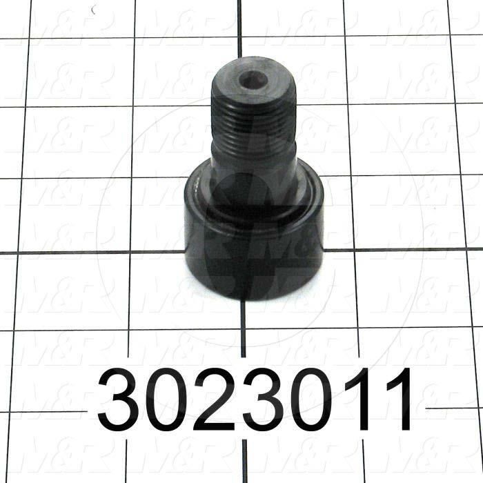 Track Rollers, ANSI, Crowned Type, 1.25" Roller Diameter, Heavy Stud Type, 0.75" Roller Width, 0.75" Stud Diameter, Needle Rolling Element, Hex Hole Mounting Type, Sealed Seal Type