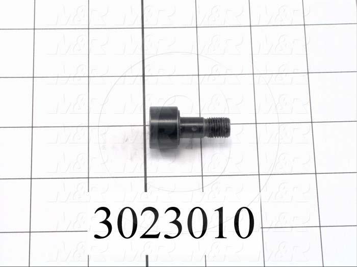 Track Rollers, ANSI, Cylinder Type, 1.00 in. Roller Diameter, Standard Stud Type, 0.625 in. Roller Width, 0.375" Stud Diameter, Needle Rolling Element, Hex Hole Mounting Type, Steel Material