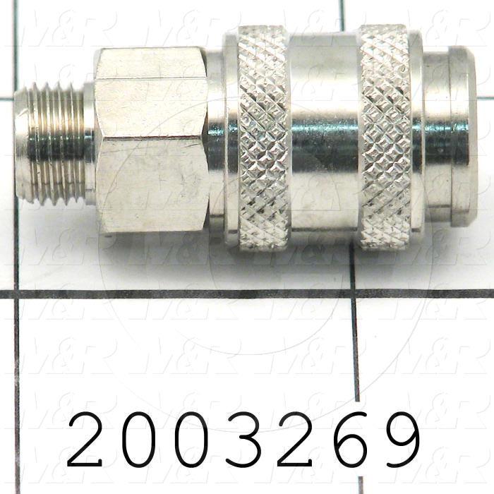 Tube Compression Fittings, Quick Disconnect Plug Type, 1/8" BSPP MALE Thread size, Quick Disconnect Plug Out, Brass Material