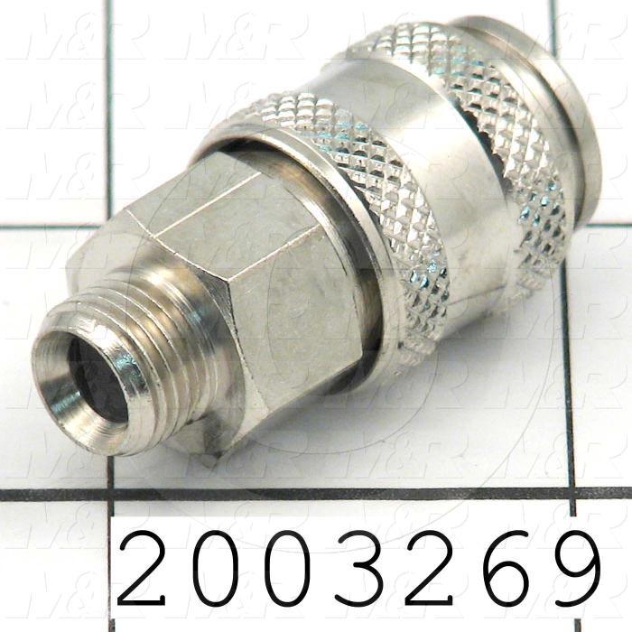 Tube Compression Fittings, Quick Disconnect Plug Type, 1/8" BSPP MALE Thread size, Quick Disconnect Plug Out, Brass Material