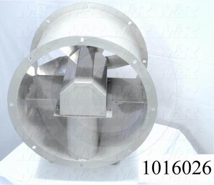 Tubeaxial, 16" Blower Diameter, 200F Temperature Rating, 3859CFM Max. Air flow