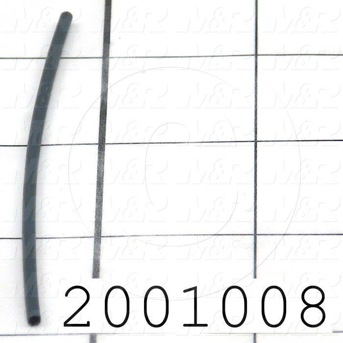 Tubing, 1/16" OD, Black Color, Polyolefin Material, Shrink Tube 2:1