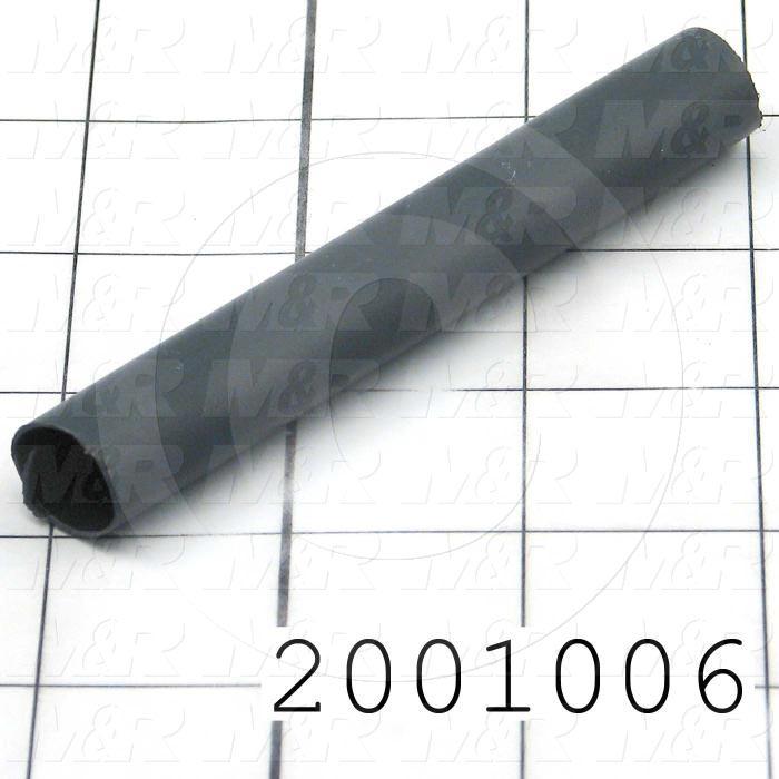 Tubing, 1/2" OD, Black Color, Polyolefin Material