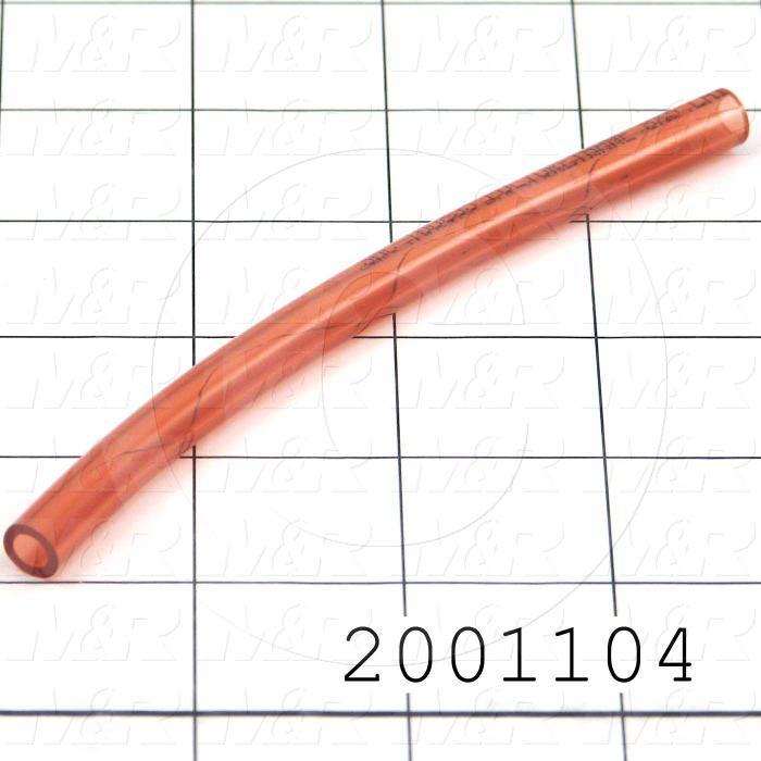Tubing, 5/16" OD, Red Color, Polyurethane Material