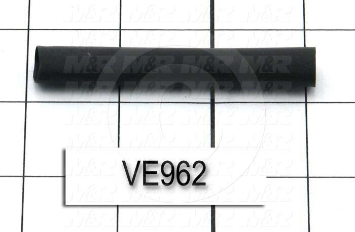 Tubing, Heat Shrink, Black, 3/8" Inside Diameter