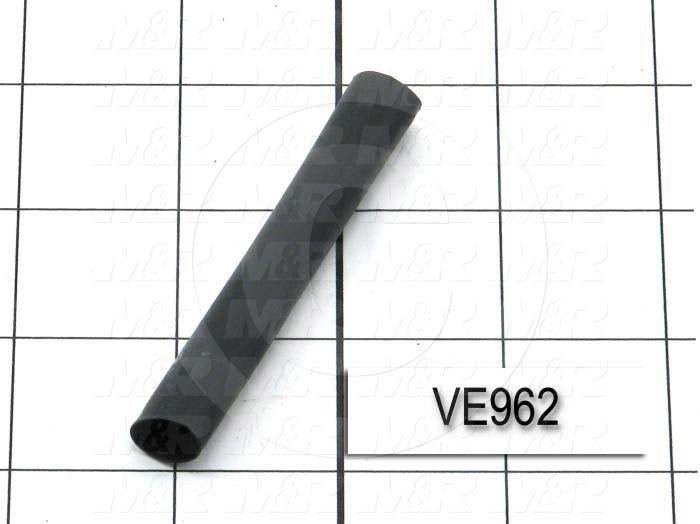 Tubing, Heat Shrink, Black, 3/8" Inside Diameter