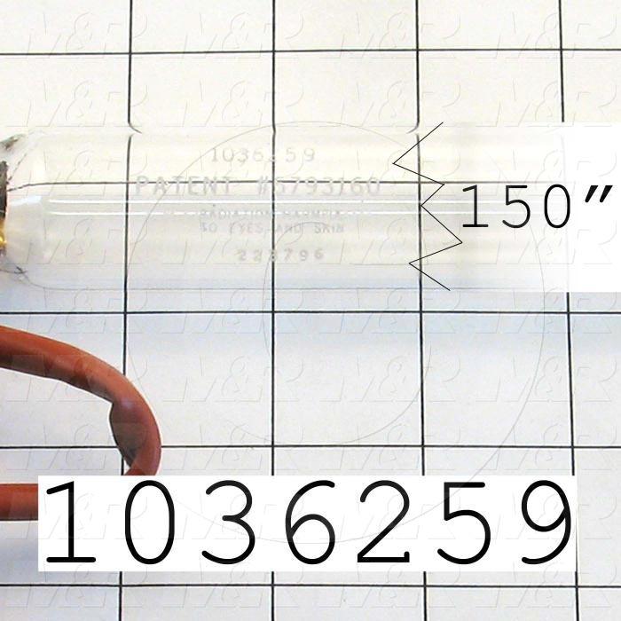 UV Lamps, Mercury, 150", 300W/in, 20A, 2400VAC