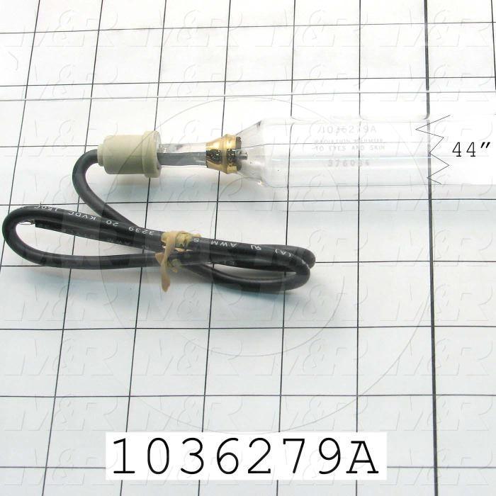 UV Lamps, Mercury, 44", 400W/in, 13.7A, 1400VAC, 26mm Lamp Diameter