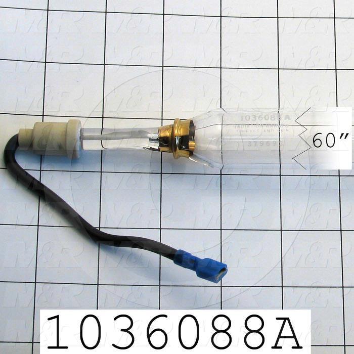 UV Lamps, Mercury, 60", 400W/in, 10.9A, 2400VAC