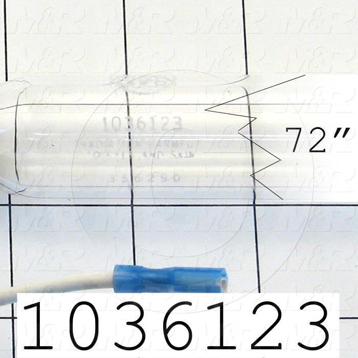 UV Lamps, Mercury, 72", 400W/in, 16.5A, 1900VAC