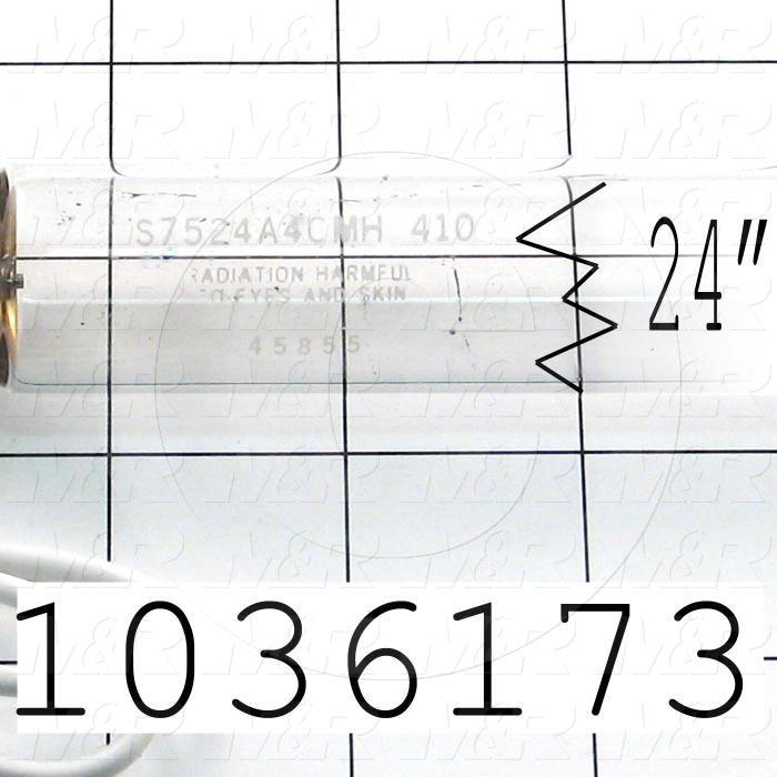 UV Lamps, Metal Halide with Gallium, 24", 400W/in, 11.4A, 950VAC