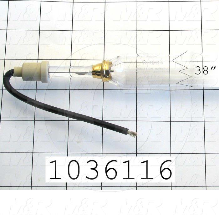 UV Lamps, Metal Halide with Gallium, 38", 400W/in, 11.8A