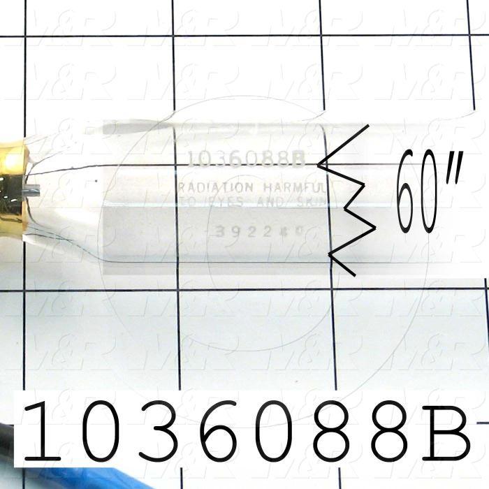 UV Lamps, Metal Halide with Gallium, 60", 400W/in, 10.9A, 2400VAC