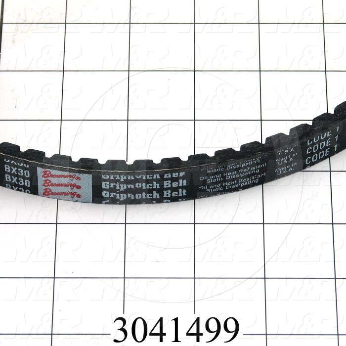 V-Belts, B V-Belt Type, B30 Trade Size, 33" Outside Length