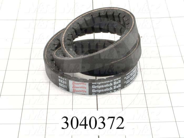 3040372 VBelts, B VBelt Type, B31 Trade Size, 34" Outside Length