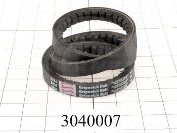 V-Belts, B V-Belt Type, B34 Trade Size, 37" Outside Length