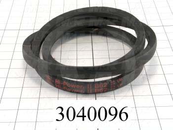 V-Belts, B V-Belt Type, B62 Trade Size, 65" Outside Length