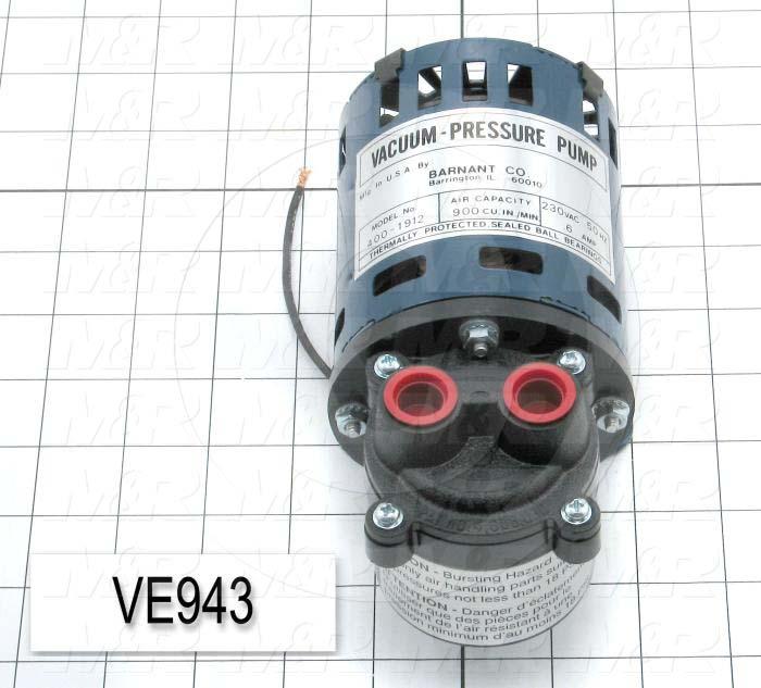 Vacuum Motor, 1/45HP, 1300 RPM, 230VAC, 50Hz