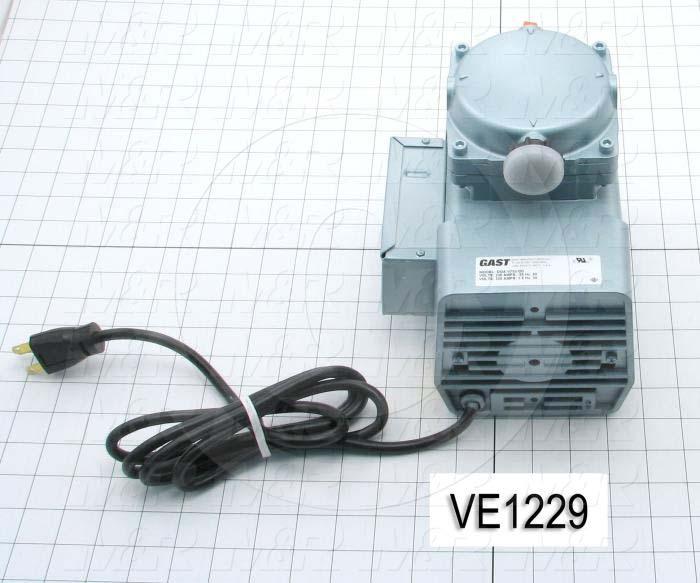 Vacuum Motor, 1/8HP, 1575/1275 RPM, 230/220V, 1 Phase, 60/50Hz