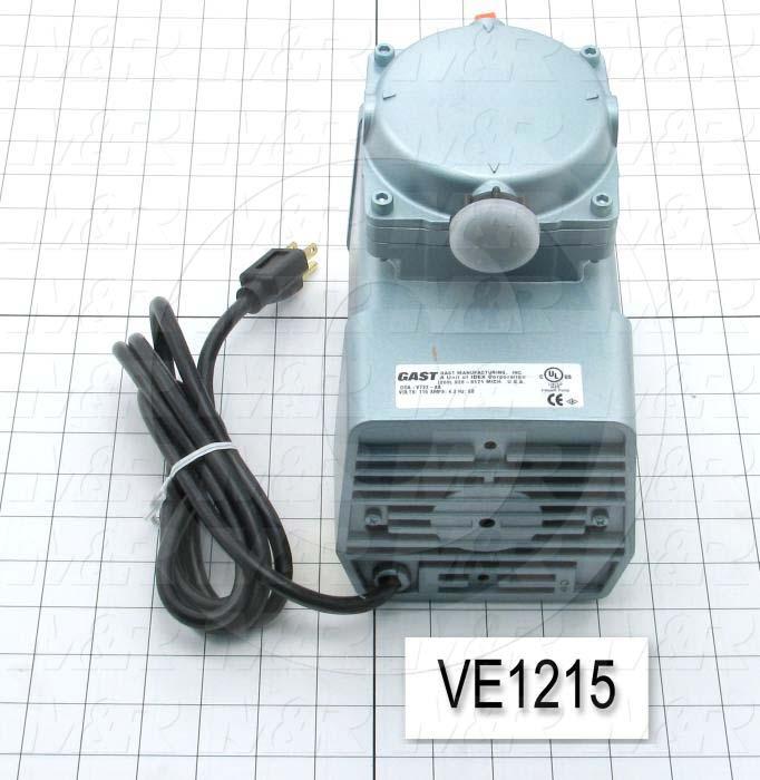 Vacuum Motor, 1/8HP, 1575 RPM, 115V, 60Hz