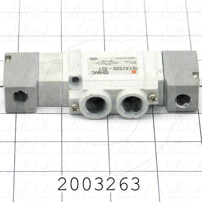 Valves, Air Operated Type, 3 Position / 3 Way / Center Closed Operation, 1/4" NPT Port, Individual Mounting, 0.7 MPa Max. Pressure
