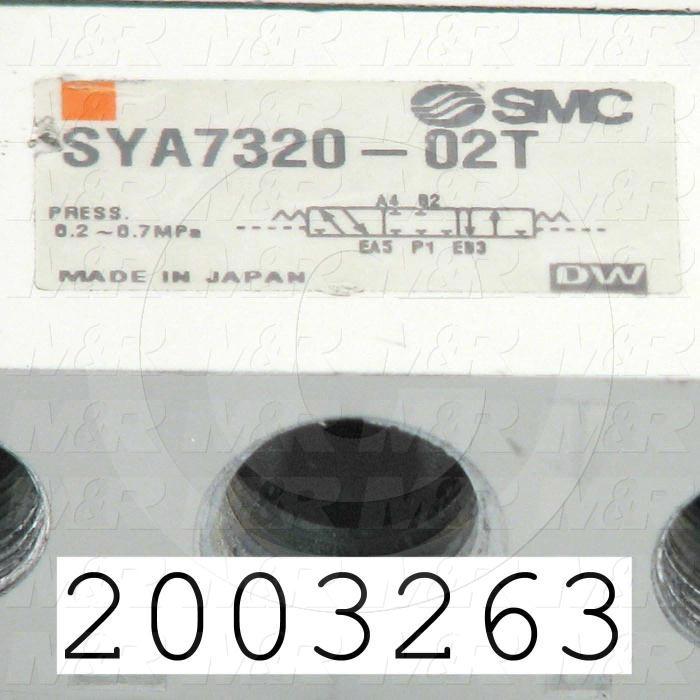 Valves, Air Operated Type, 3 Position / 3 Way / Center Closed Operation, 1/4" NPT Port, Individual Mounting, 0.7 MPa Max. Pressure