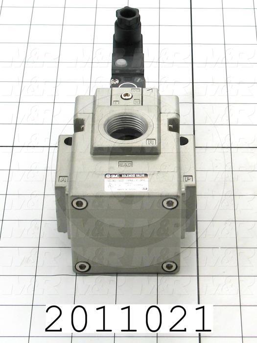 Valves, Electro Mechanical Type, 2 Position / 3 Way Operation, Double Coil, 24 VDC Coil Voltage, 3/4" NPT Port, Individual Mounting, Rubber Seal, 160 Psi Max. Pressure, 9.6 CCV