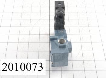 Valves, Electro Mechanical Type, 2 Position / 3 Way Operation, Double Coil, 24 VDC Coil Voltage, 3/8" NPT Port, Inline, 2.2 CCV, Index Valve Function