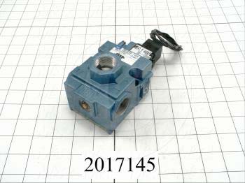 Valves, Electro Mechanical Type, 2 Position / 3 Way Operation, Single Coil, 120/110 VAC Coil Voltage, 3/4" NPT Port, Inline, 160 Psi Max. Pressure, 5.7 CCV, Challenger Function