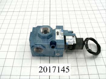 Valves, Electro Mechanical Type, 2 Position / 3 Way Operation, Single Coil, 120/110 VAC Coil Voltage, 3/4" NPT Port, Inline, 160 Psi Max. Pressure, 5.7 CCV, Challenger Function