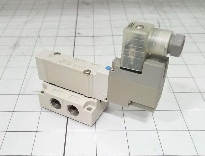 Valves, Electro Mechanical Type, 2 Position / 3 Way Operation, Single Coil, 220 VAC Coil Voltage, 1/4" NPT Port, With Built-in Fittings