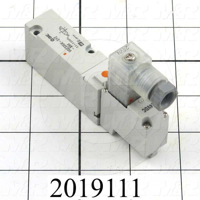 Valves, Electro Mechanical Type, 2 Position / 3 Way Operation, Single Coil, 24 VDC Coil Voltage, Works w/Manifold, Special Seal, With Built-in Fittings, 1.0 MPa Max. Pressure, 1.3 CCV