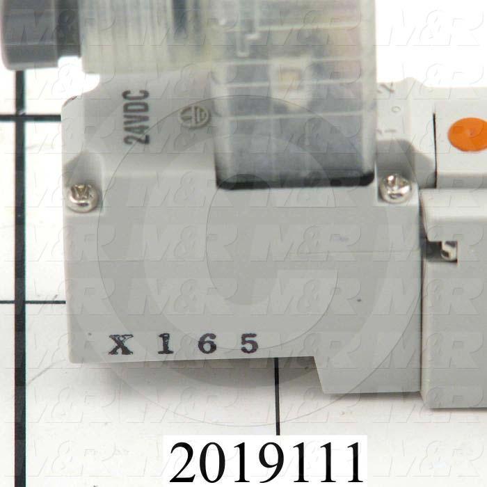 Valves, Electro Mechanical Type, 2 Position / 3 Way Operation, Single Coil, 24 VDC Coil Voltage, Works w/Manifold, Special Seal, With Built-in Fittings, 1.0 MPa Max. Pressure, 1.3 CCV