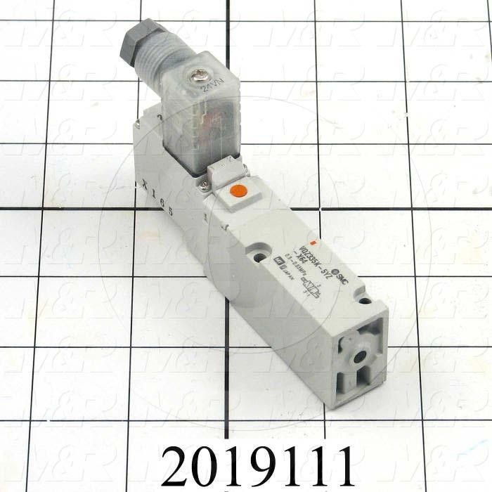 Valves, Electro Mechanical Type, 2 Position / 3 Way Operation, Single Coil, 24 VDC Coil Voltage, Works w/Manifold, Special Seal, With Built-in Fittings, 1.0 MPa Max. Pressure, 1.3 CCV