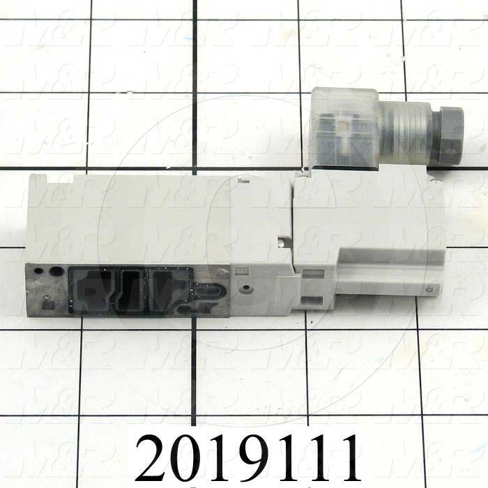 Valves, Electro Mechanical Type, 2 Position / 3 Way Operation, Single Coil, 24 VDC Coil Voltage, Works w/Manifold, Special Seal, With Built-in Fittings, 1.0 MPa Max. Pressure, 1.3 CCV