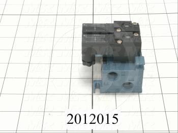 Valves, Electro Mechanical Type, 2 Position / 4 Way Operation, Single Coil, 120/110 VAC Coil Voltage, 1/8" NPT Port, 2 Stations, 160 Psi Max. Pressure, .15 CCV