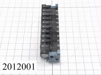 Valves, Electro Mechanical Type, 2 Position / 4 Way Operation, Single Coil, 120/110 VAC Coil Voltage, 10 Stations, 160 Psi Max. Pressure, Squeegee Function