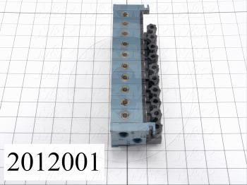 Valves, Electro Mechanical Type, 2 Position / 4 Way Operation, Single Coil, 120/110 VAC Coil Voltage, 10 Stations, 160 Psi Max. Pressure, Squeegee Function