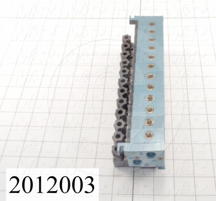 Valves, Electro Mechanical Type, 2 Position / 4 Way Operation, Single Coil, 120/110 VAC Coil Voltage, 12 Stations, 160 Psi Max. Pressure, Squeegee Function