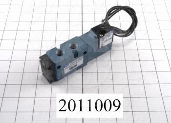 Valves, Electro Mechanical Type, 2 Position / 5 Way Operation, Single Coil, 120/110 VAC Coil Voltage, 1/4" NPT Port, Individual Mounting, 160 Psi Max. Pressure, 1.4 CCV, Challenger Function