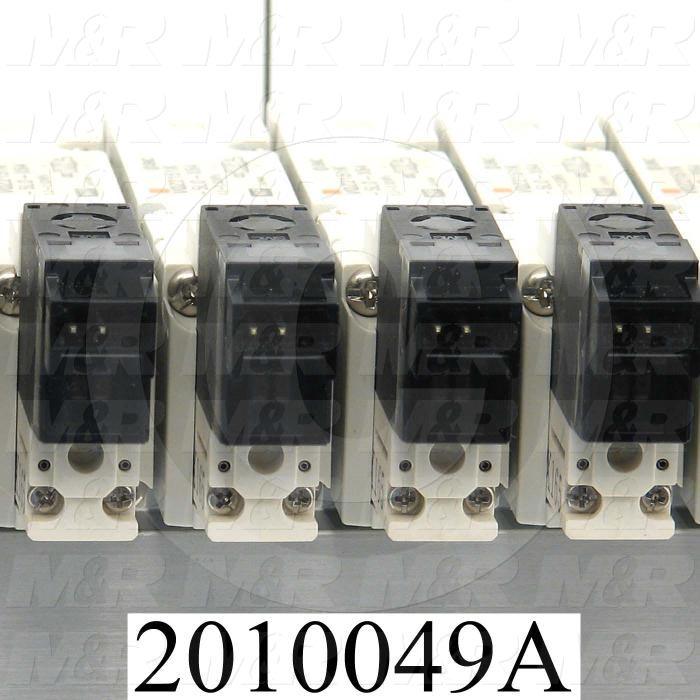 Valves, Electro Mechanical Type, 2 Position / 5 Way Operation, Single Coil, 24 VDC Coil Voltage, 1/4" NPT Port, 12 Stations, Vitan Seal, 160 Psi Max. Pressure, Terminator Function