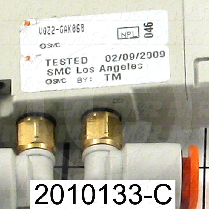 Valves, Electro Mechanical Type, 2 Position / 5 Way Operation, Single Coil, 24 VDC Coil Voltage, 2 Stations, With Built-in Fittings, 0.7 MPa Max. Pressure