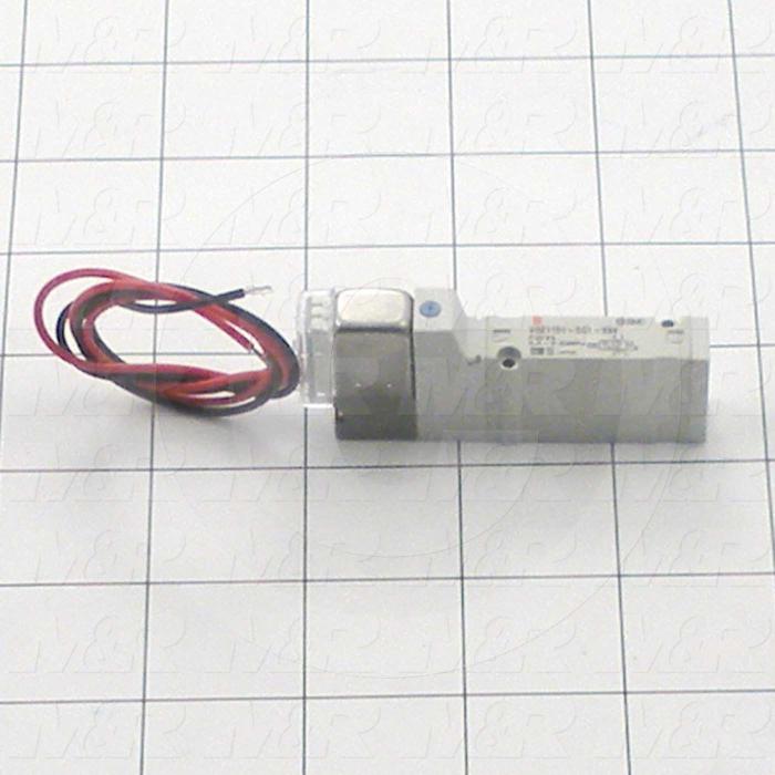 Valves, Electro Mechanical Type, 2 Position / 5 Way Operation, Single Coil, 24 VDC Coil Voltage, Individual Mounting, 0.7 MPa Max. Pressure