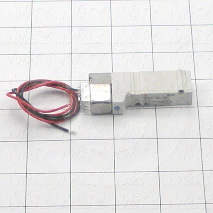 Valves, Electro Mechanical Type, 2 Position / 5 Way Operation, Single Coil, 24 VDC Coil Voltage, Individual Mounting, 0.7 MPa Max. Pressure