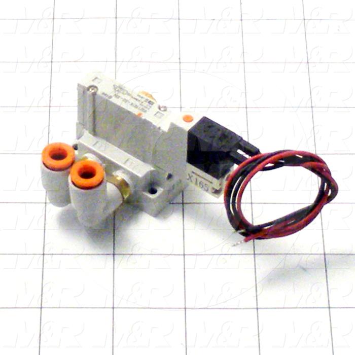 Valves, Electro Mechanical Type, 2 Position / 5 Way Operation, Single Coil, 24 VDC Coil Voltage, Individual Mounting, 0.7 MPa Max. Pressure, Gauntlet Function