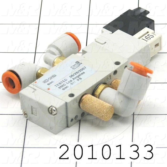 Valves, Electro Mechanical Type, 2 Position / 5 Way Operation, Single Coil, 24 VDC Coil Voltage, Individual Mounting, Vitan Seal, With Built-in Fittings, 160 Psi Max. Pressure, .45 CCV