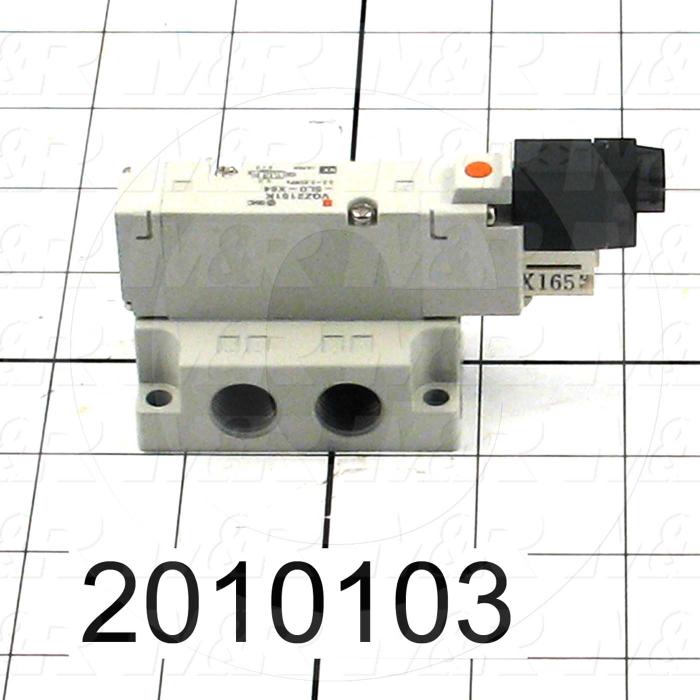 Valves, Electro Mechanical Type, 2 Position / 5 Way Operation, Single Coil, 24 VDC Coil Voltage, Works w/Manifold, Vitan Seal, 160 Psi Max. Pressure, Replacing Part Function