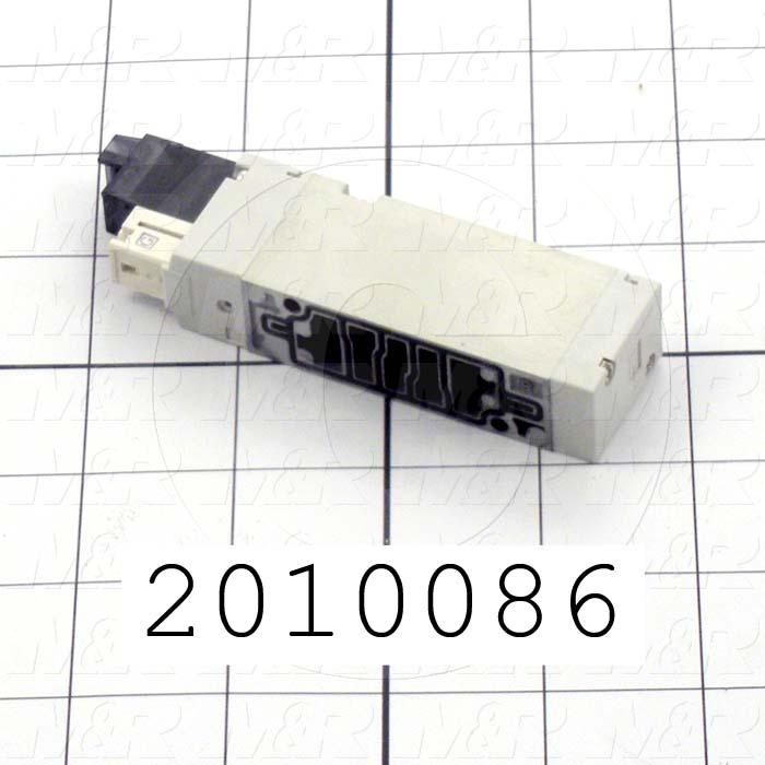 Valves, Electro Mechanical Type, 2 Position / 5 Way Operation, Single Coil, 24 VDC Coil Voltage, Works w/Manifold, Vitan Seal, 160 Psi Max. Pressure, Replacing Part Function