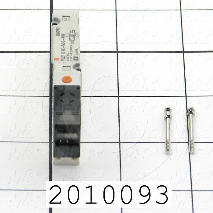 Valves, Electro Mechanical Type, 2 Position / 5 Way Operation, Single Coil, 24 VDC Coil Voltage, Works w/Manifold, Vitan Seal, 160 Psi Max. Pressure, Replacing Part Function